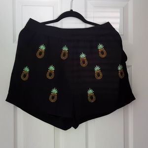 H&M Embellished Pineapple Shorts